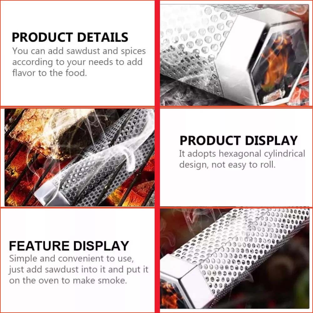 12 In 304 Stainless Steel BBQ Wood Pellet Smoker Tube for Cold Hot Smoking US #V