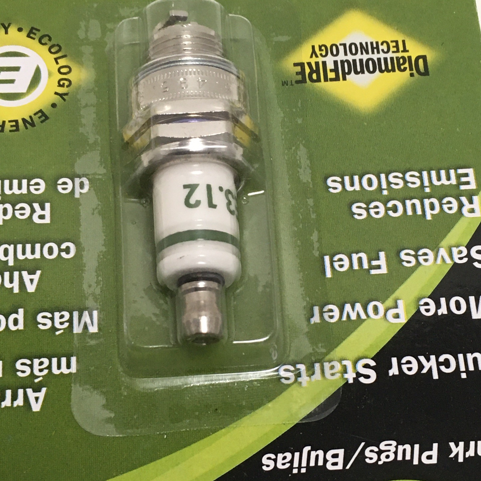 3-Packages of E3 Spark Plug E3.12 Lawn & Garden Small Engines Sealed Package
