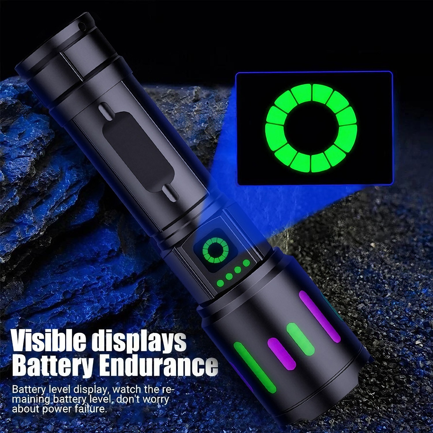 Rechargeable Work Light Mechanic Flashlight Lamp Magnetic Base Phone Power Bank