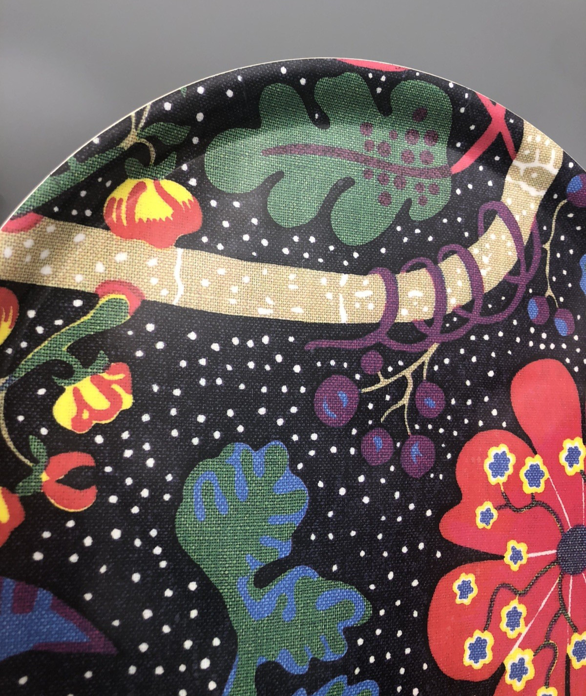 Vintage Svenskt Tenn Sweden Mirakel Miracle Round Tray Birchwood Josef Frank 12″