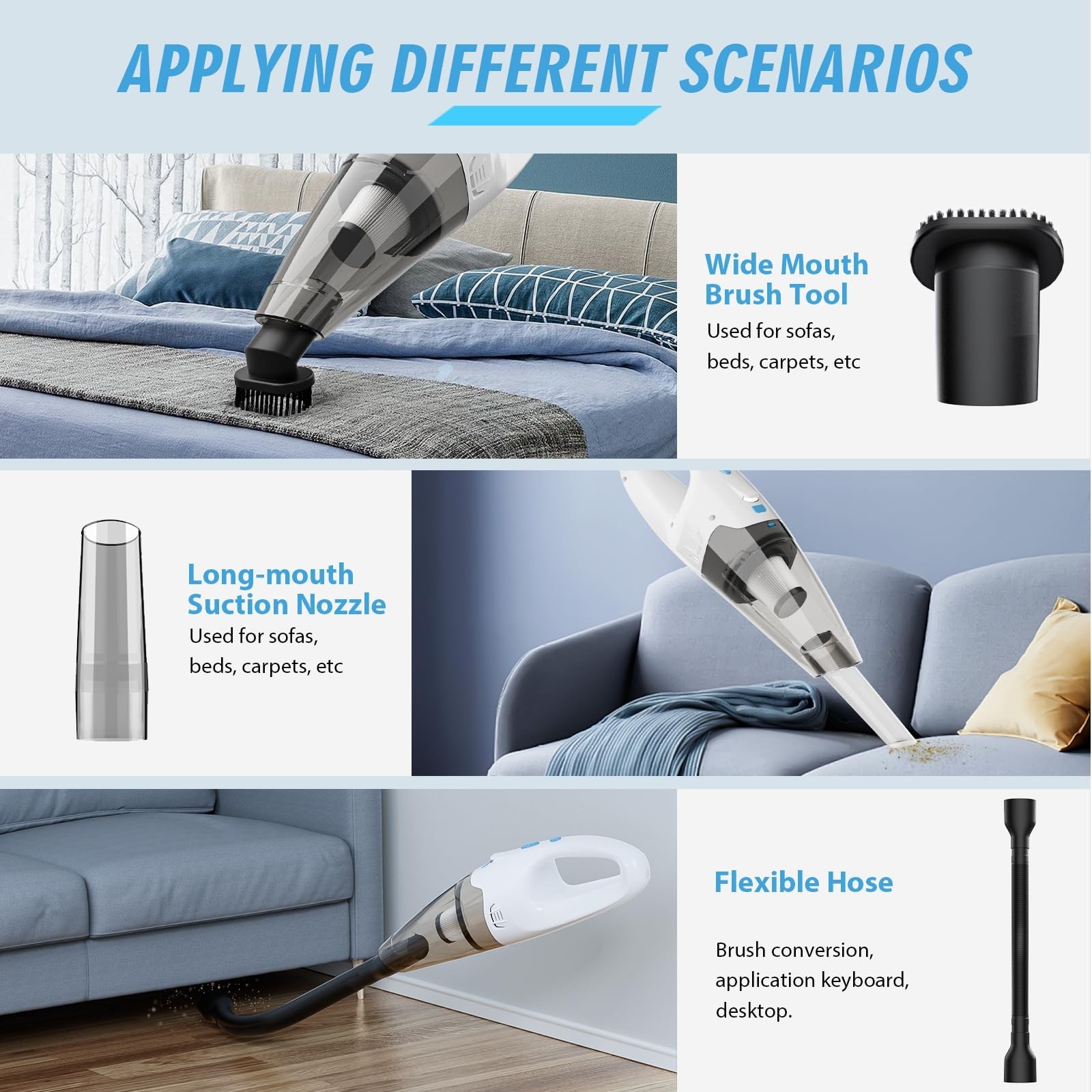 Handheld Vacuum Cordless, 6KPA Strong Suction & 25 Mins Runtime, 1.6lbs Light…