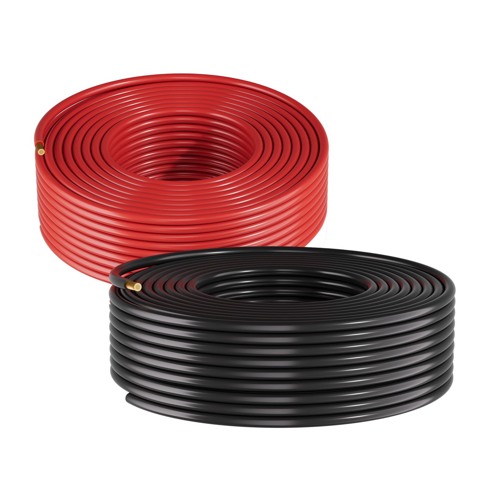 Uimoso Solar Panel Cable 50 ft Black & Red 10 AWG Tinned Copper Wire
