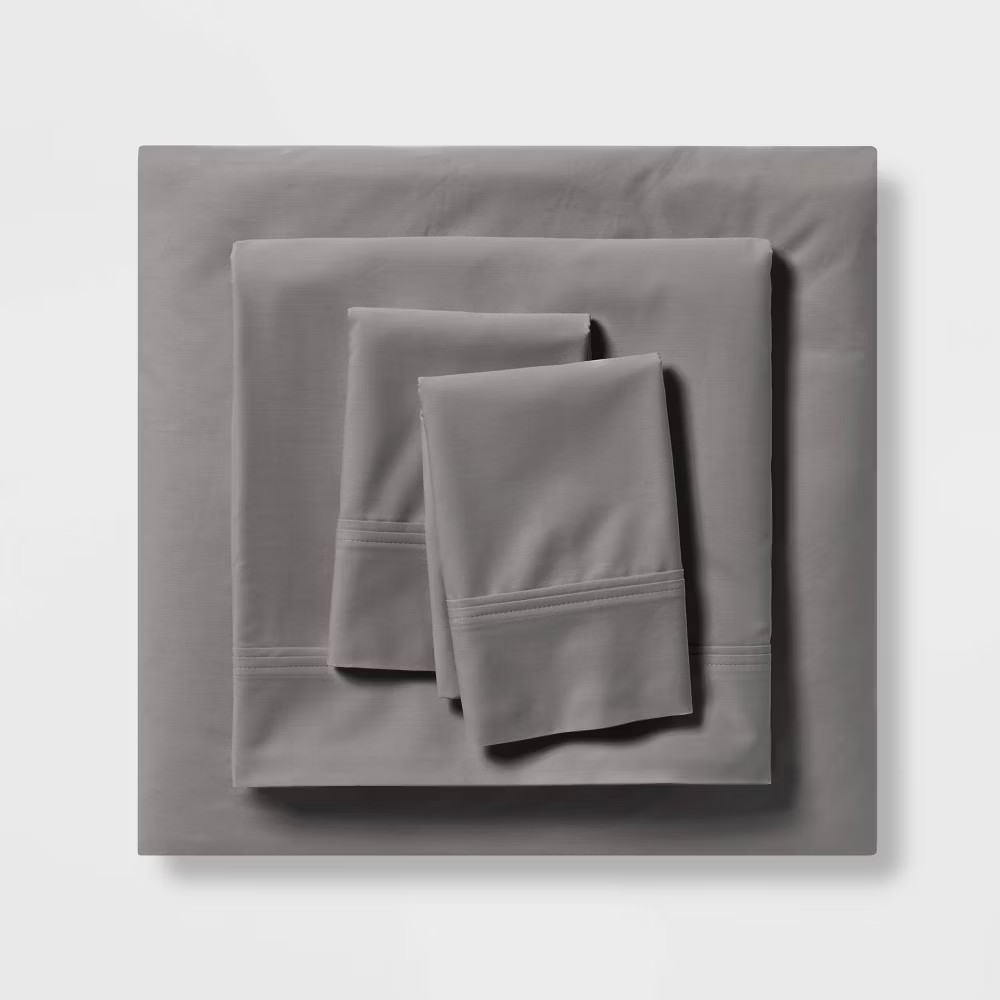 Threshold 400 Thread Count Cotton Sateen 4-Piece Sheet Set Luxurious