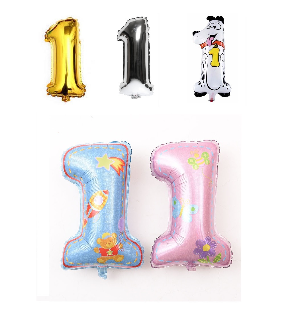 16 40 inch One First Birthday 1 Month Baby Shower Letter Floated Balloon Cartoon