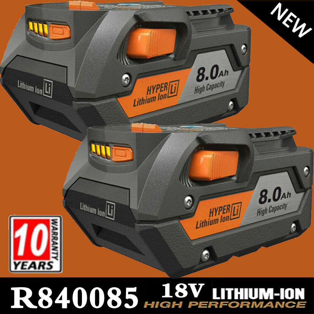 6AH/8AH Hyper Lithium-ion Battery For Ridgid 18V R840087 R840085 Rigid 18V Tools