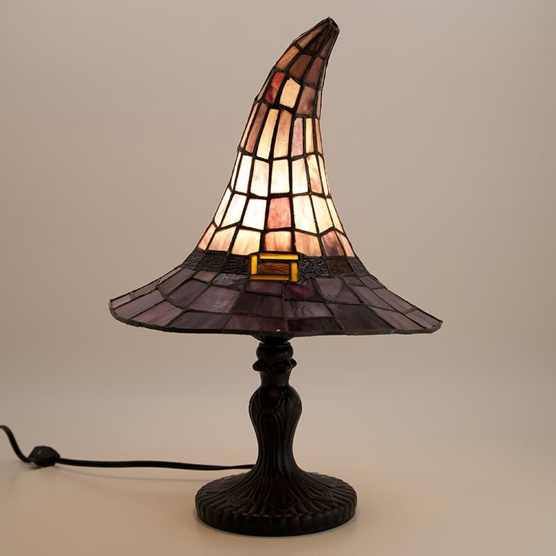 Cracker Barrel 2026 Stained Glass Witch Hat Lamp Viral Halloween Decor SHIPS NOW