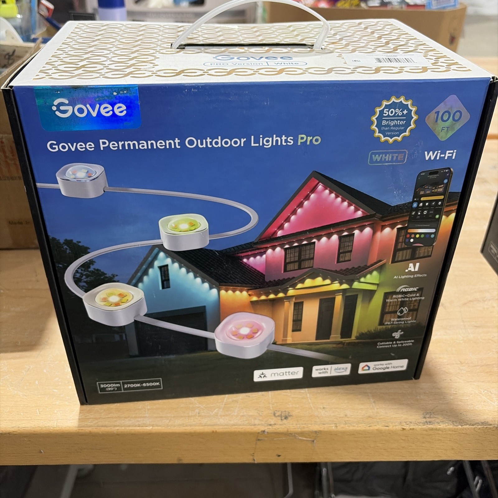 Govee Permanent Outdoor Lights Pro 100FT Model H806A WHITE