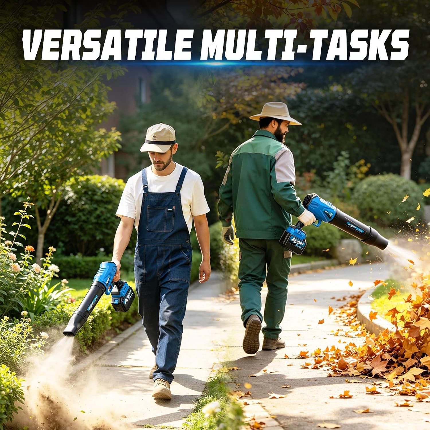 21V Brushless Cordless Leaf Blower 100000 RPM Electric w/2 Batteries 6.0Ah New