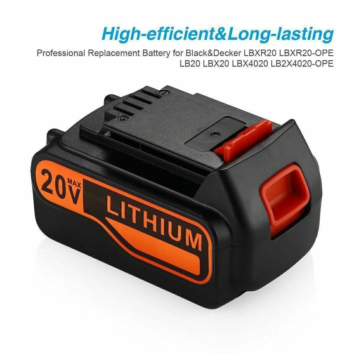 8.0Ah 20V LB2X4020 Battery FOR Black and Decker 20V MAX Lithium LBXR20 LBX20 NEW