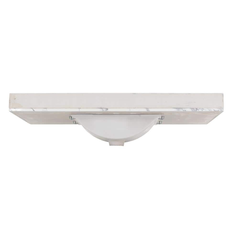 Home Decorators Collection 49 in. W x 22 in. D Engineered Stone Composite White