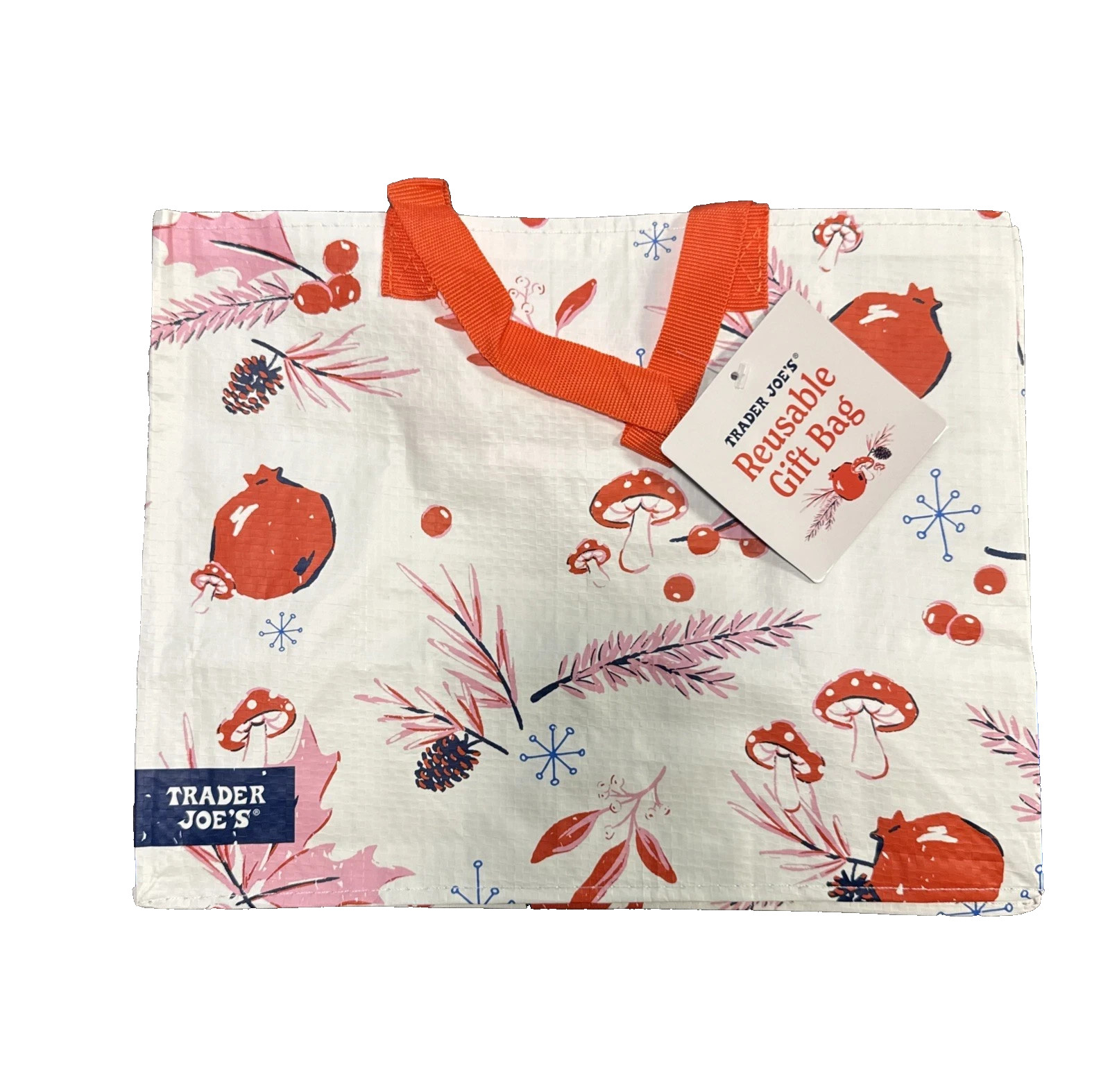 Trader Joe’s Gift Bag Reusable – White-Limited Edition-New