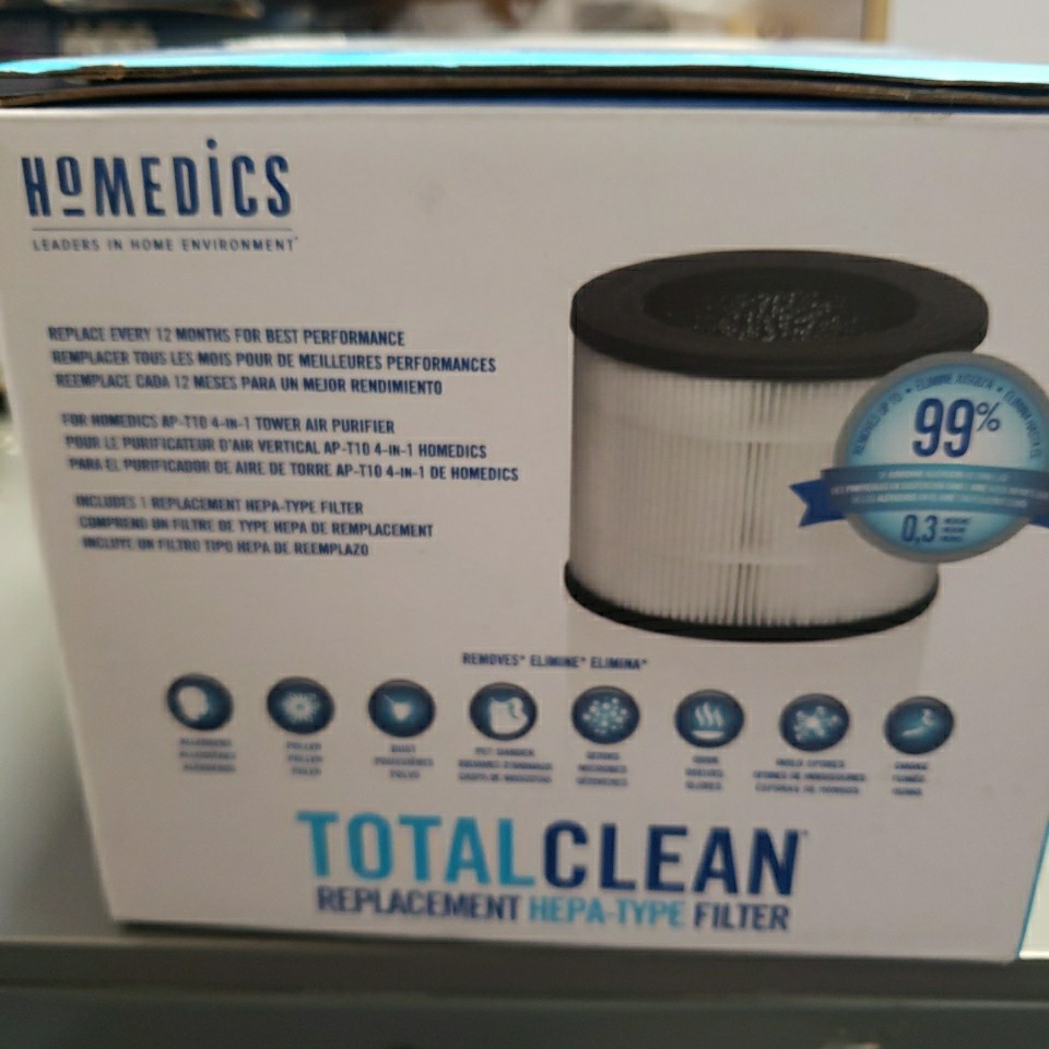 HOMEDICS TotalClean Replacement 99% HEPA-TYPE FILTER~AP-T10