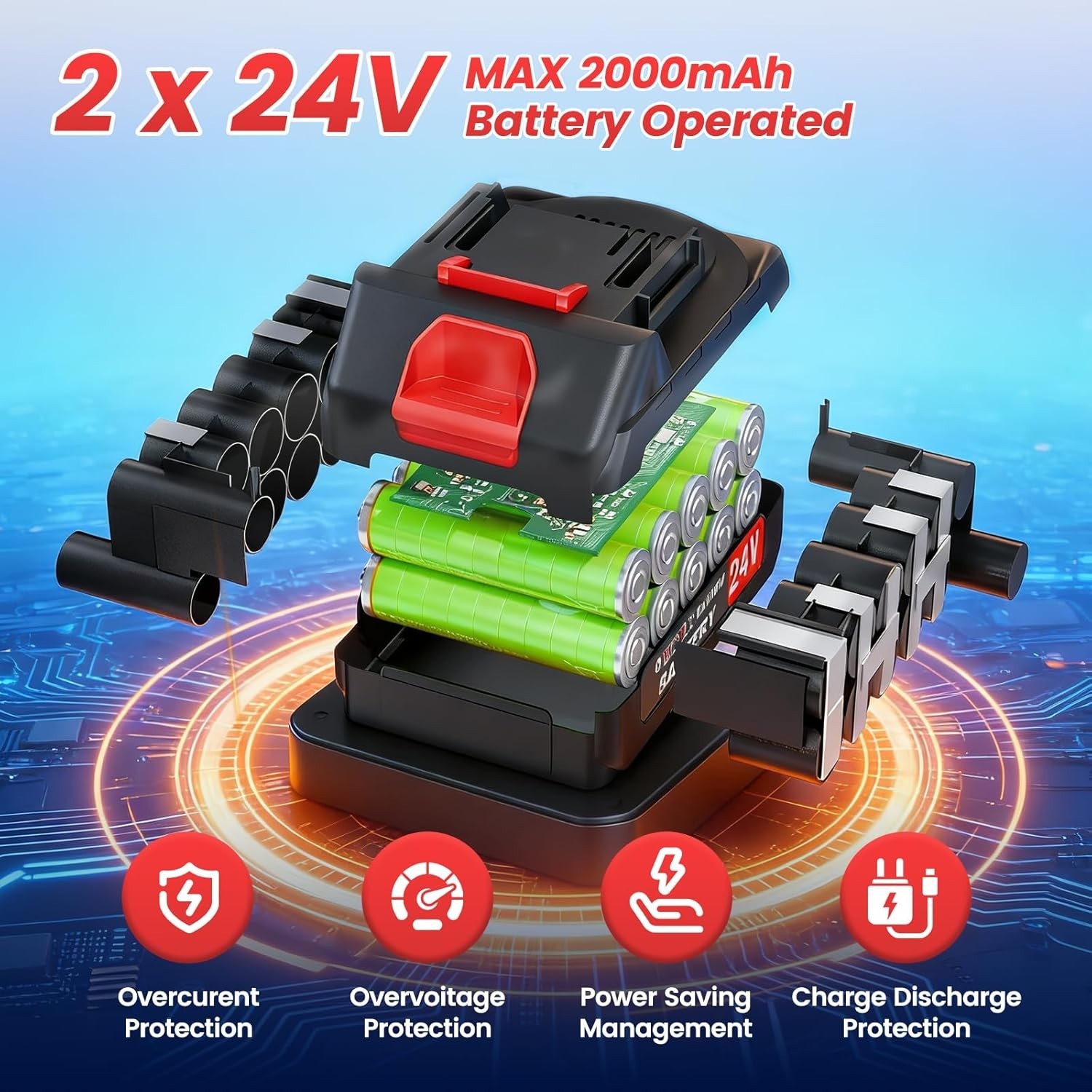 Dual-Switch Safety Grass Trimmer Battery Powered