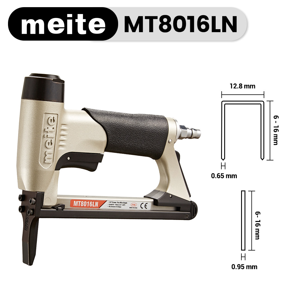 meite MT8016LN 21Ga 1/2″ Crown Fine Wire Stapler Long Muzzle With 10,000 Staples
