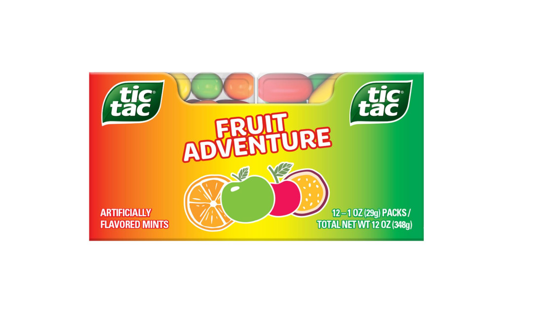 NEW!!!Tic Tac Fruit Flavored Mints, 12 Count, 1.0 oz Each (BB01/2026)