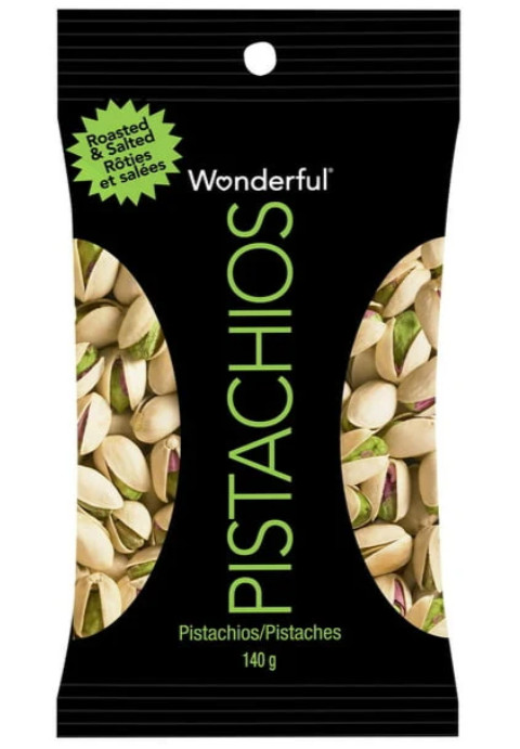 2 Wonderful Pistachios In-Shell Roasted and Salted Nuts TOTAL 9.8 Ounce