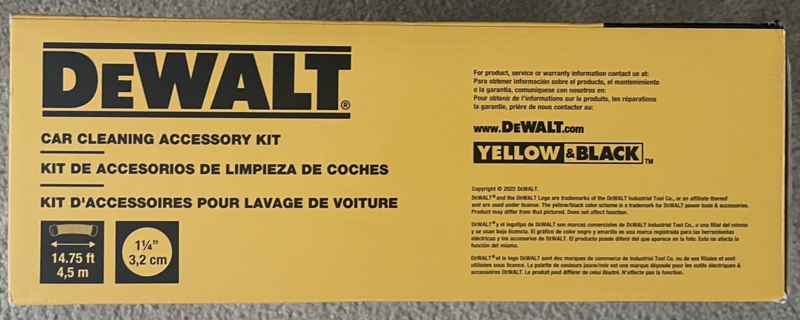 Dewalt 1.25 in. – 2.5 in. Car Cleaning Accessory Kit for Wet/Dry Shop Vacuums
