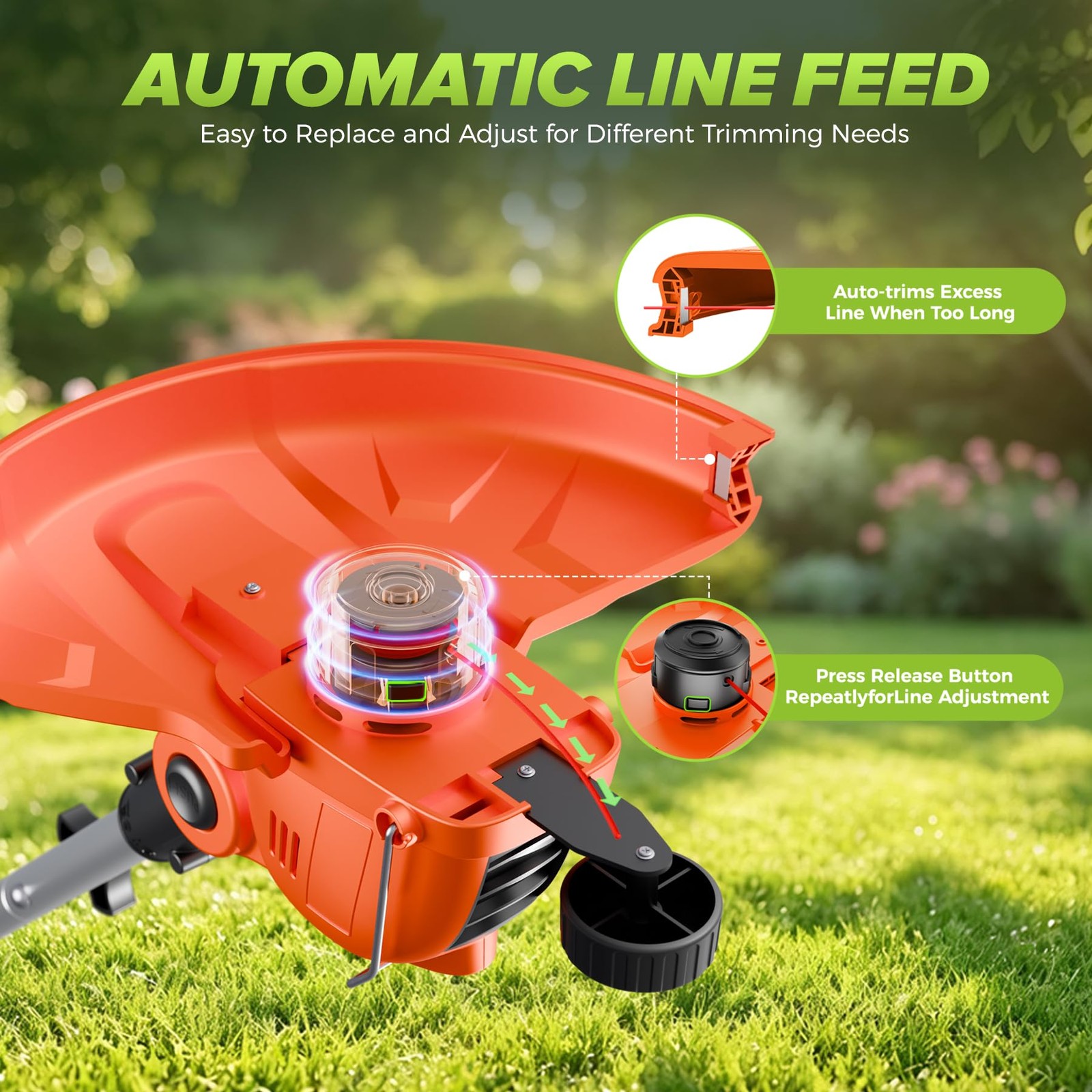 GARDBUD Cordless Weed Wacker String Trimmer