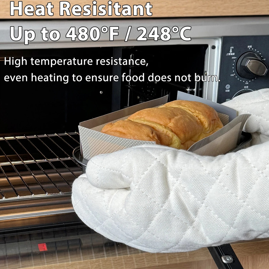 1pc Reusable Silicone Bread Loaf Pan Liner Nonstick Baking Mat – Heat Resistant