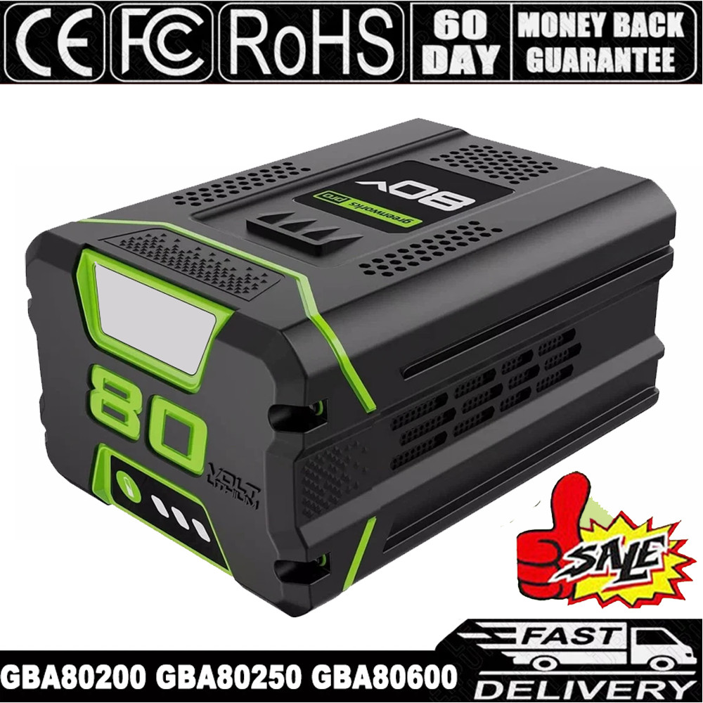 FOR Greenworks 80V Lithium Ion 5.0Ah Rechargeable Li-ion Battery BAB727 GBA80200