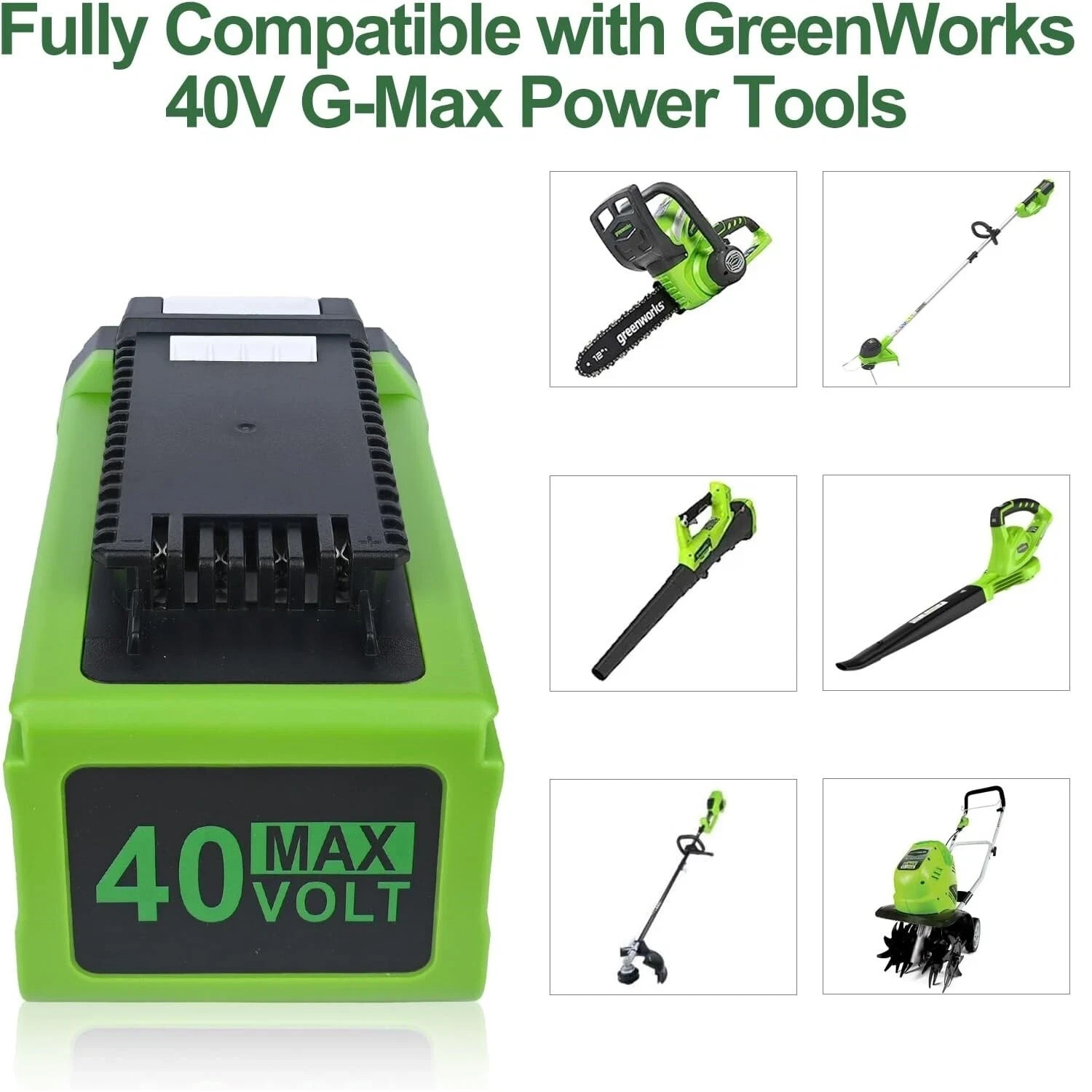 2Pack 40V 5Ah For Greenworks G-MAX Lithium Battery 29472 29462 29252 20202 US