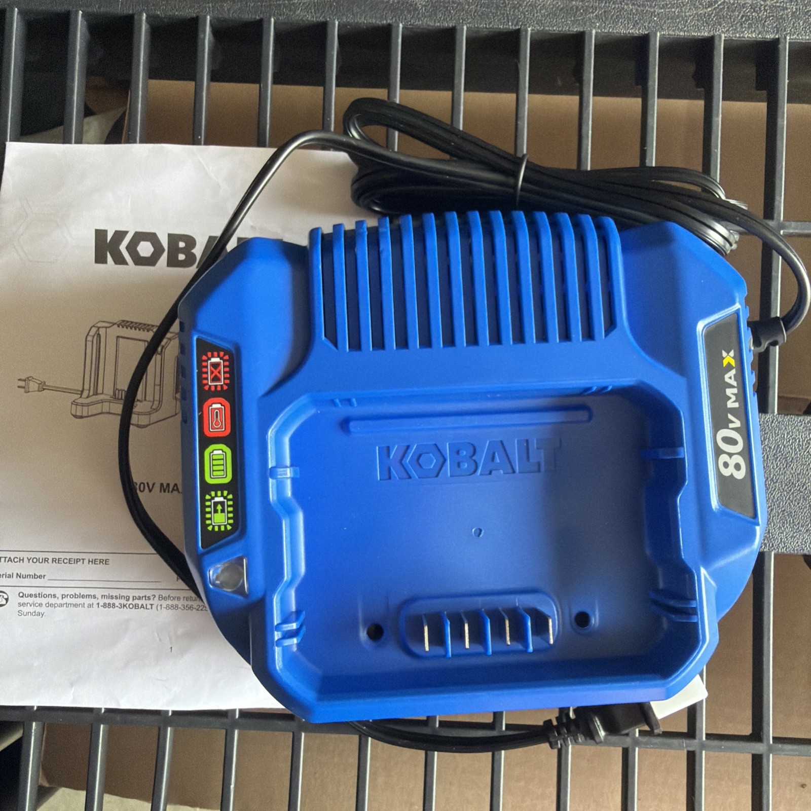 Kobalt 80V Max Lithium Ion Battery Charger KRC 0280-06