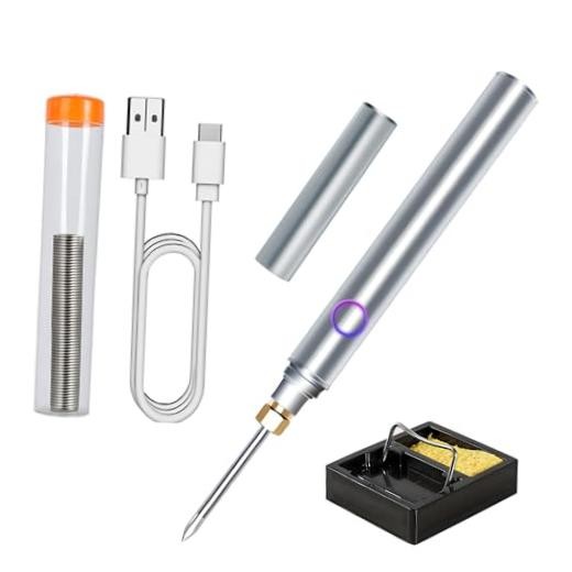 Cordless Soldering Iron Kit, 1100 mAh Battery USB Wireless Rechargeable And