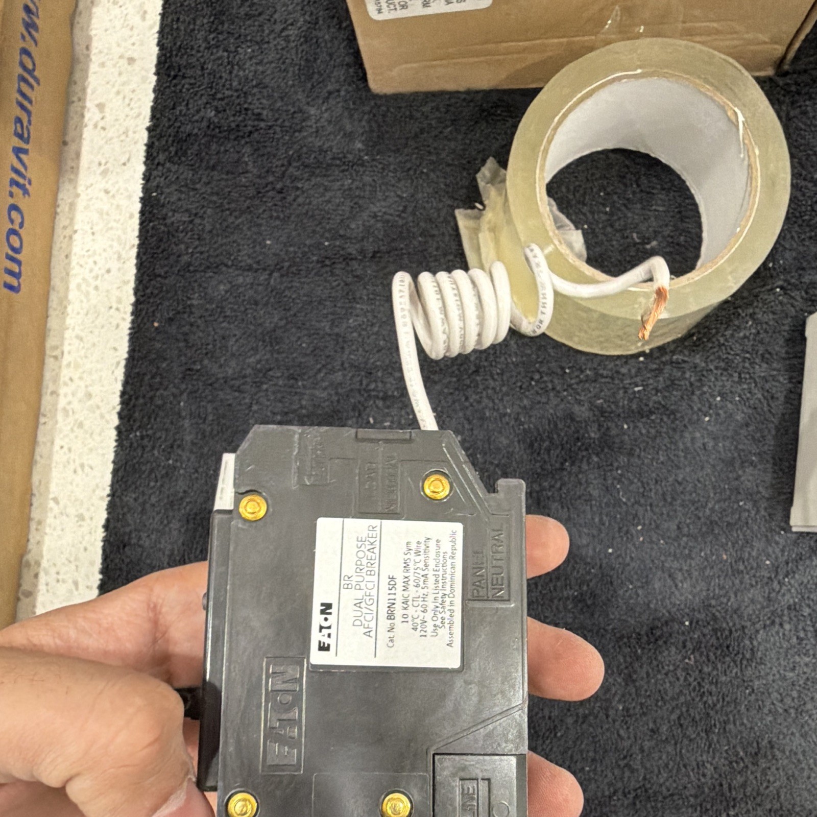 Eaton BRN115DF BR 15A 1-Pole Dual Function AFCI/GFCI Circuit Breaker