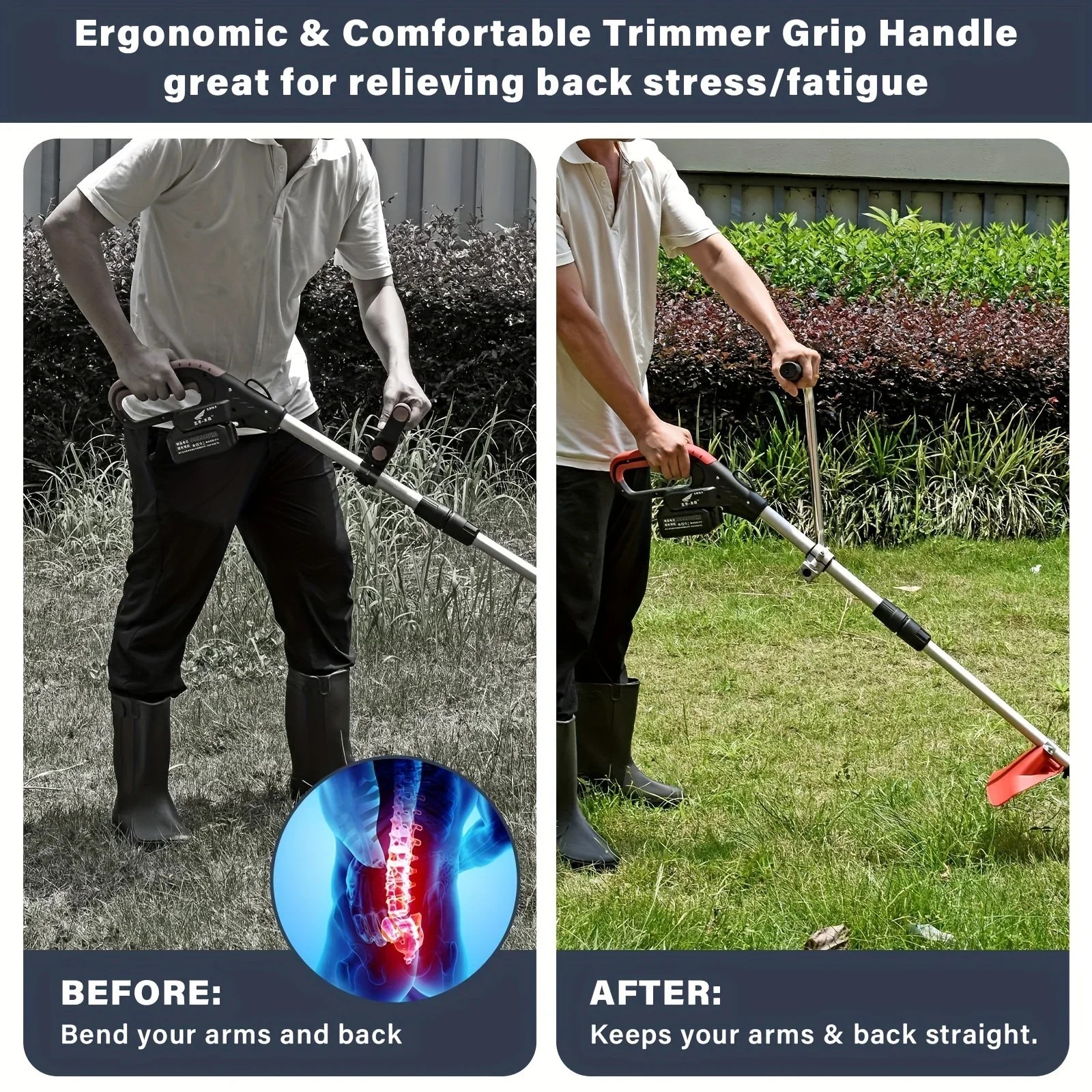 Ergonomic Trimmer Grip String Trimmers Handle Weed Eater Handle Extension Tools
