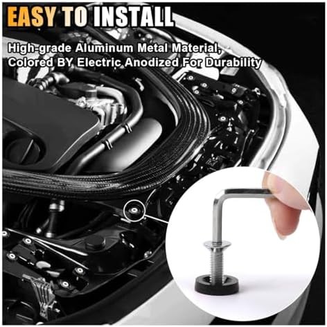 20PCS Aluminum Bumper Fender Washer Stainless Steel Bolts, Engine Bay Dress Up F