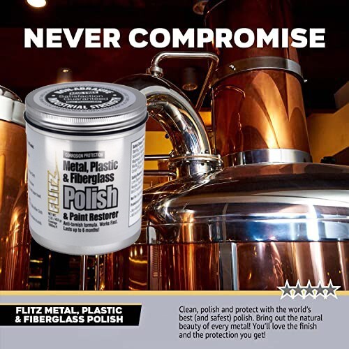 FLITZ Metal, Plastic & Fiberglass Polish 1lb/453g *DENTED SEE PHOTO