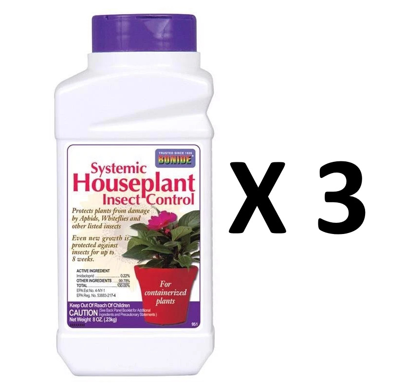 (3 PACK) Bonide Systemic Houseplant Insect Control, 8 oz Ready-to-Use Granules