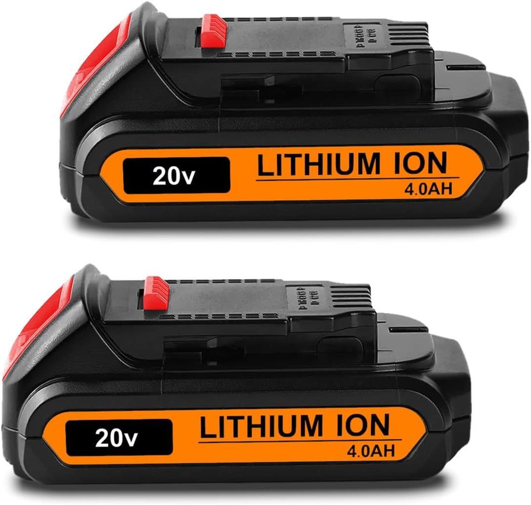 2 PACK 20V 4.0Ah Battery for Dewalt 20V Max XR 1.5Ah Battery DCB201-2 NEW