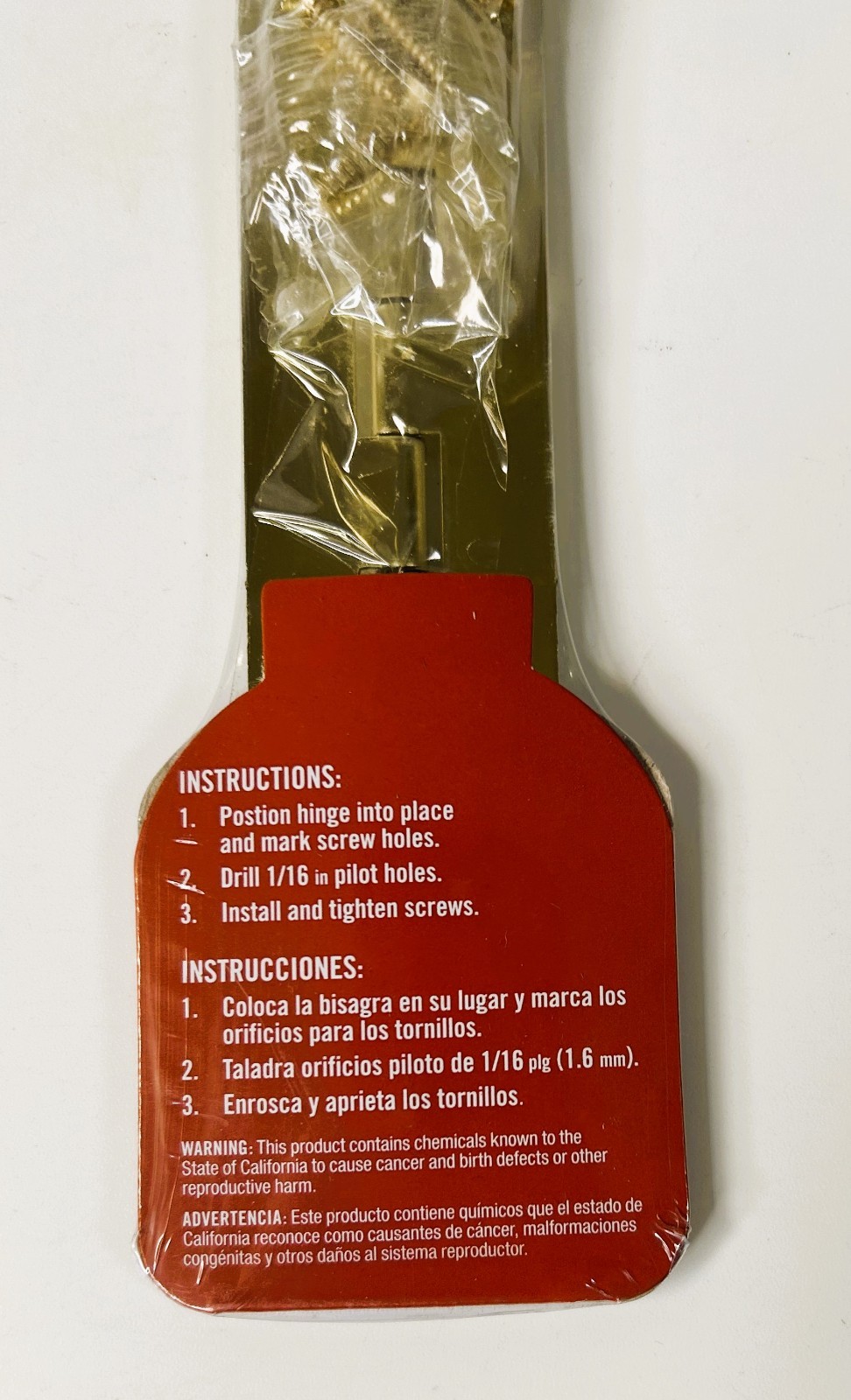 Everbilt 1-1/16 in. x 12 in. Steel with Brass Finish Piano Continuous Hinge