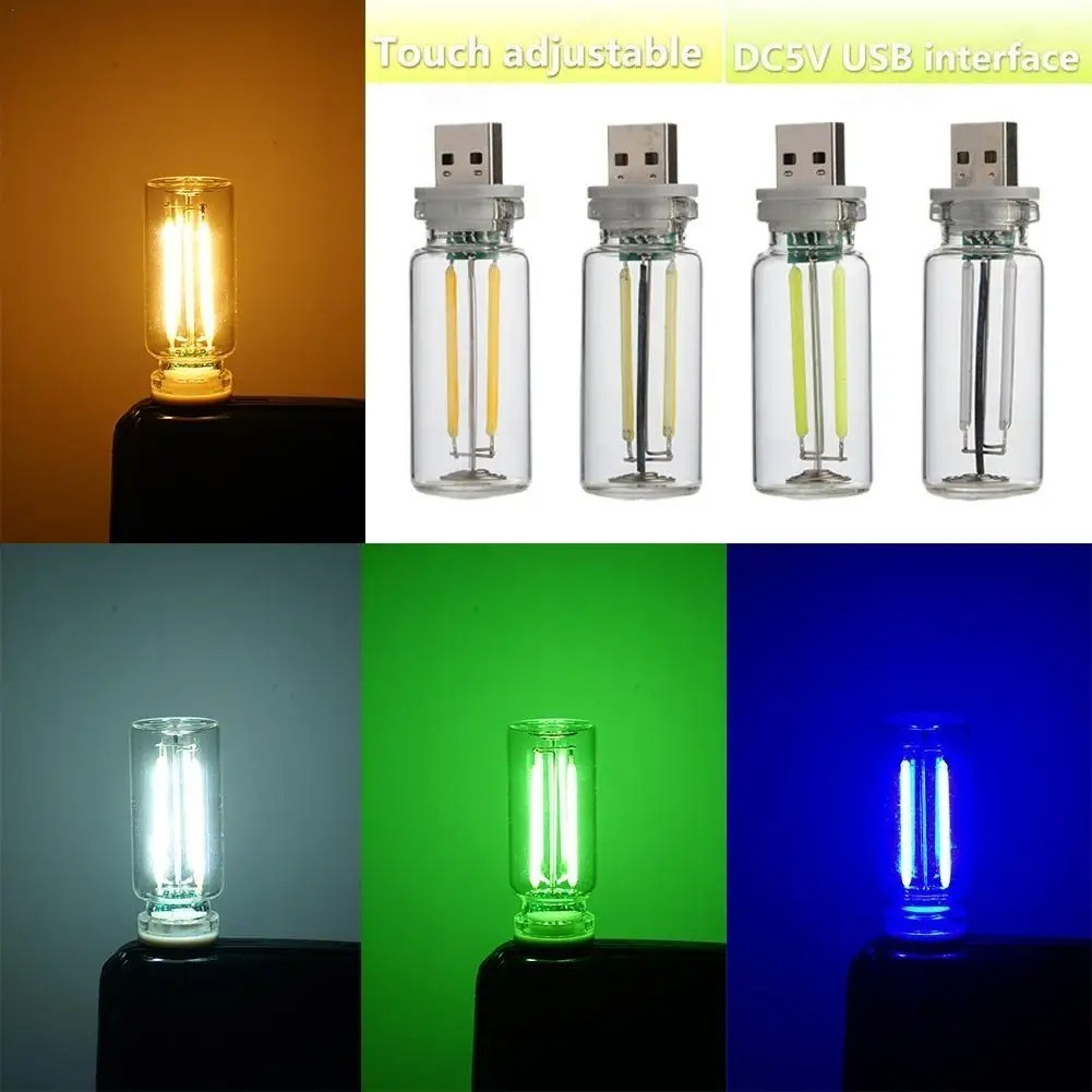 USB LED Night Light Touch Control Atmosphere Bulb Bedroom Mood Decor Lamp