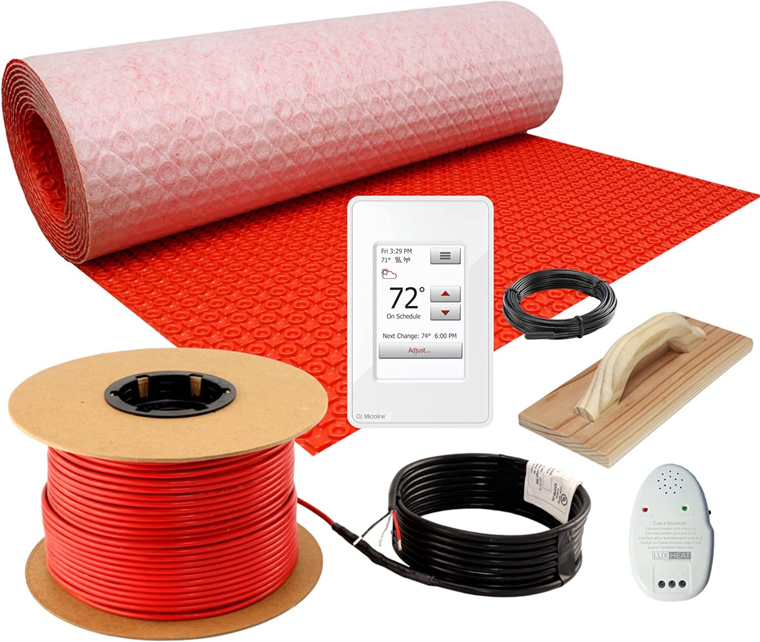 LuxHeat Cable Kit 120v (10-150sqft) Electric Radiant Floor Heating System Tile +