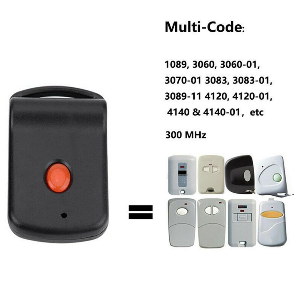 2PC Garage Door Gate Opener Transmitter 10 Digit Pins Code Remote Control 300MHz