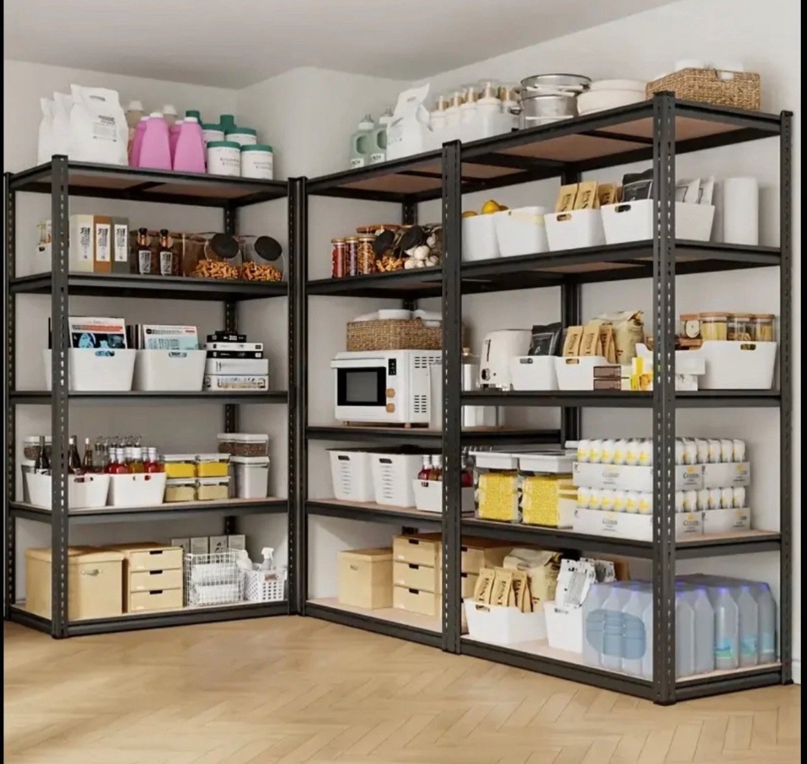 Heavy Duty 5-Tier Metal Shelving Unit 2000LBS Capacity Adjustable Storage Rack