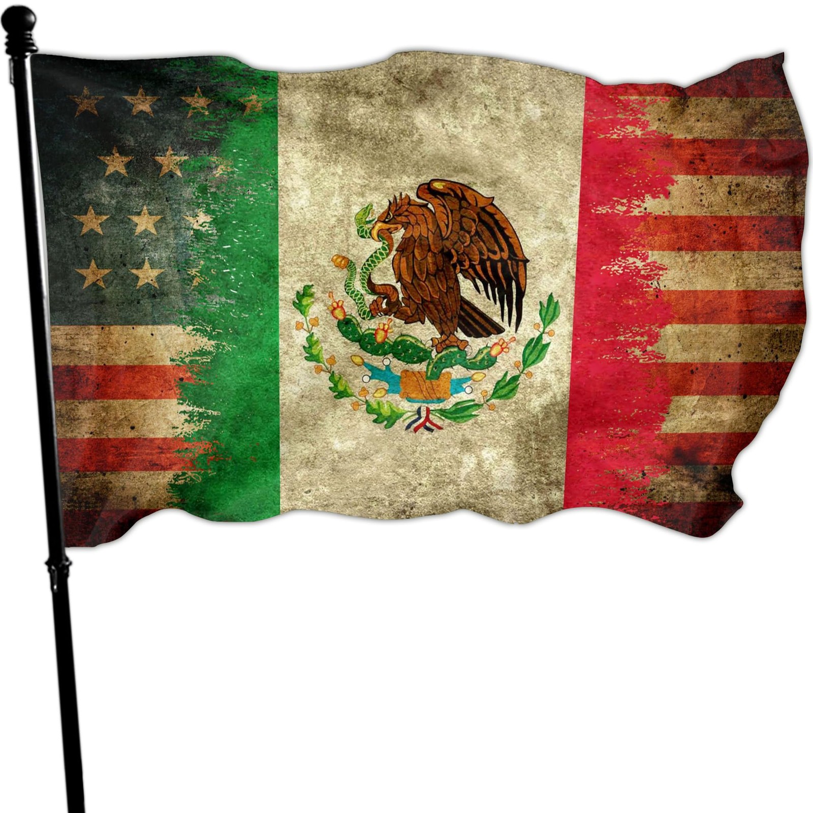 Mexico Flag Mexican American Flags for outside 3X5 Double Sided Mexico Usa Frien