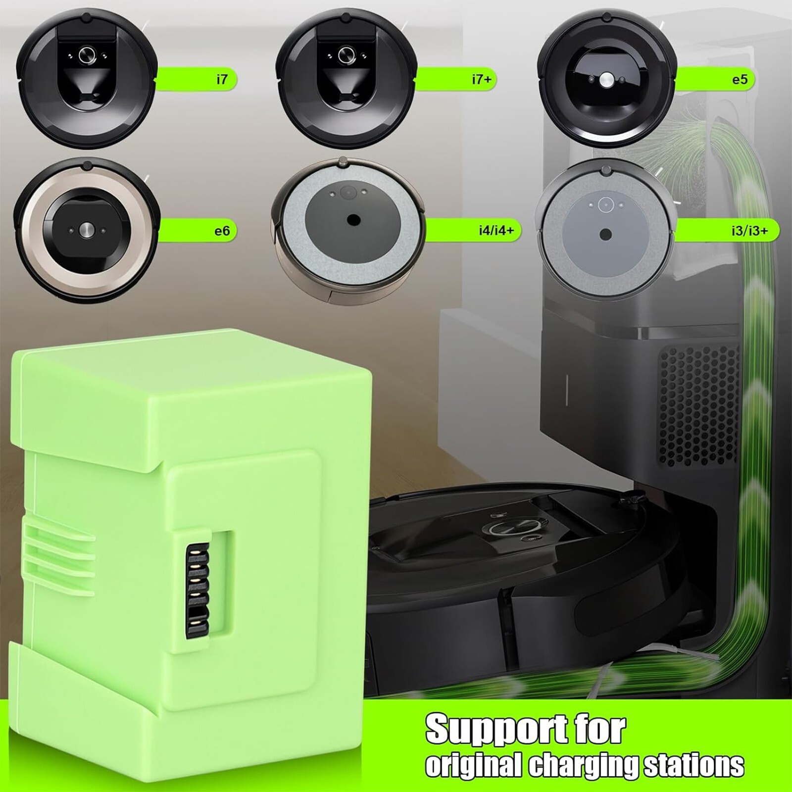2x 3.5Ah For iRobot Roomba 14.4V Lithium Battery e5 e6 i3 i4 i6 ABL-D1 3.5Ah i7