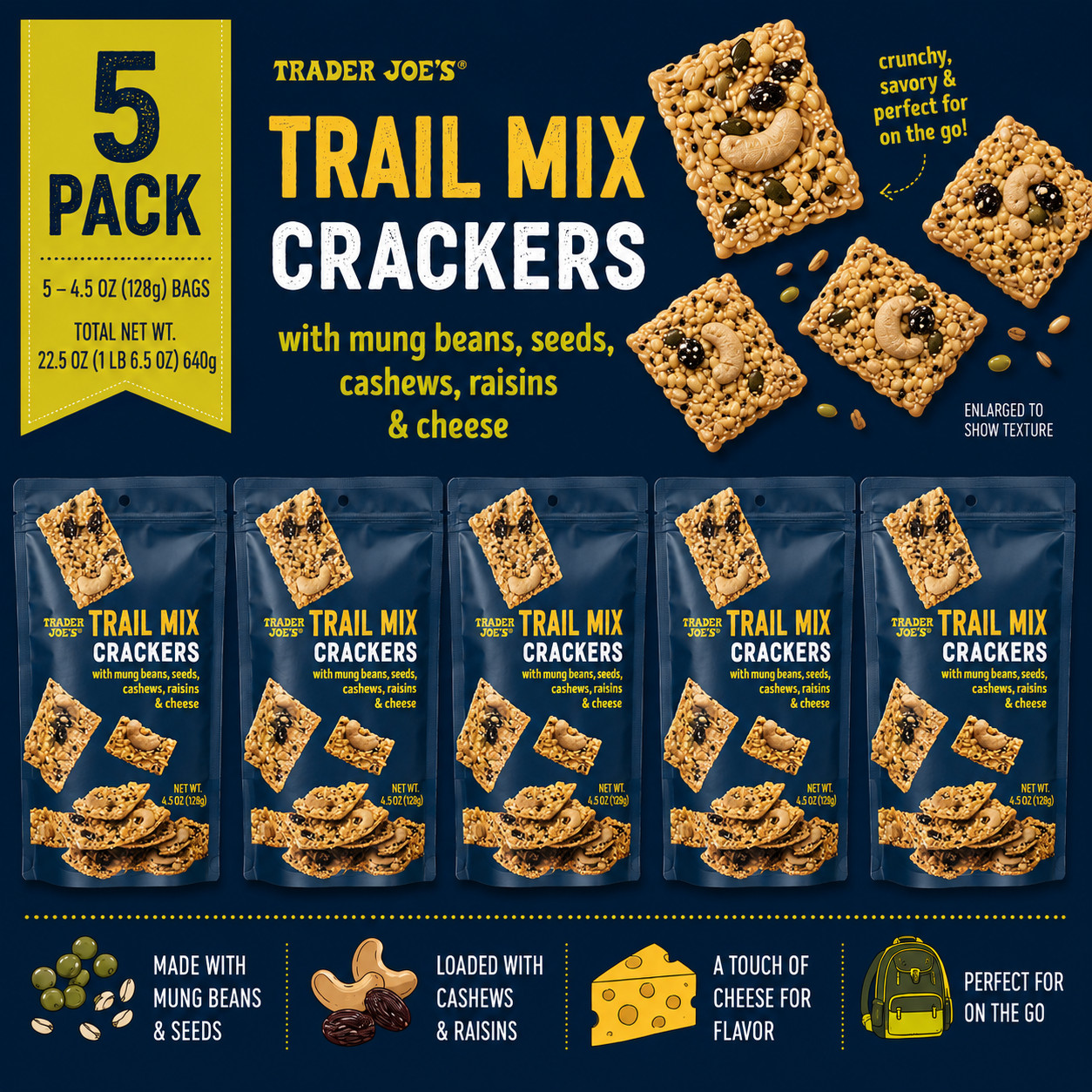 5-Pack Trader Joe’s Trail Mix Crackers