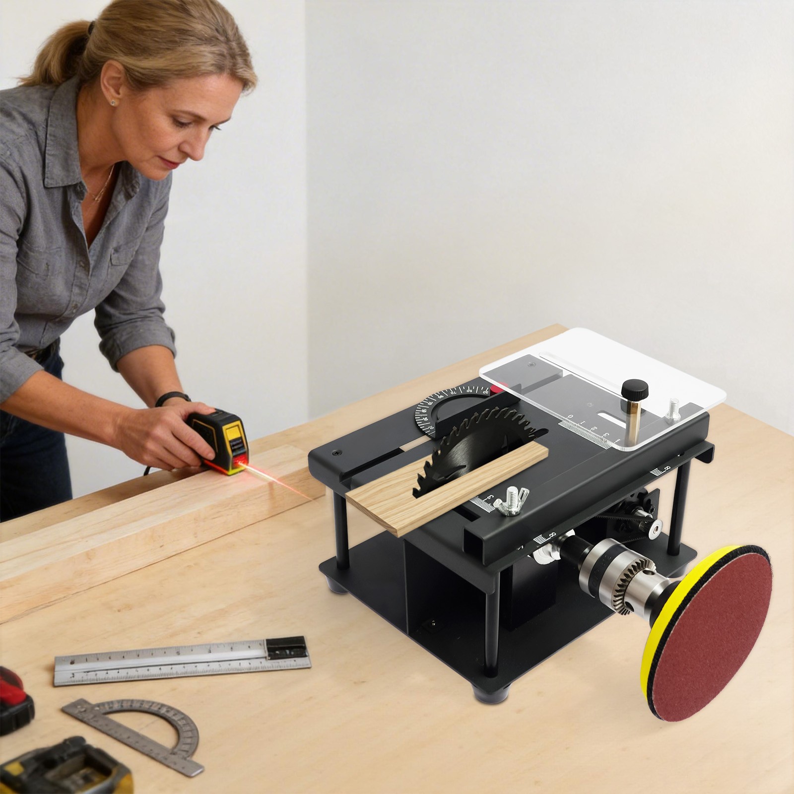 Mini Table Saw Small Woodworking Electric Bench Saw Precision DIY Cutting Tool