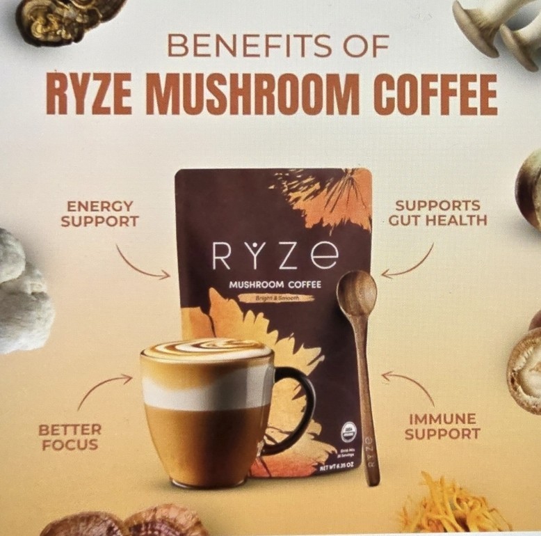 3 Pack RYZE SUPERFOODS UItimate Energy Bundle Medium Mushroom, Matcha, Creamer