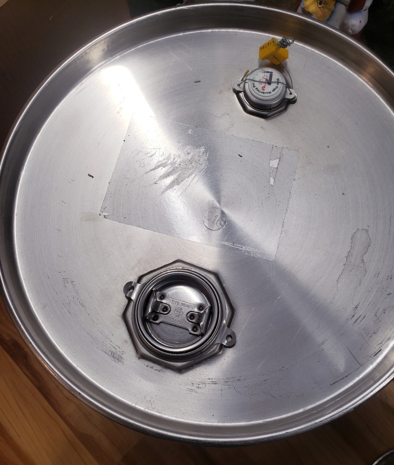 ☆SALE☆ 14 Gal 316 Stainless Steel Closed Top Drum Barrel w/ Handles 14½”×22½”