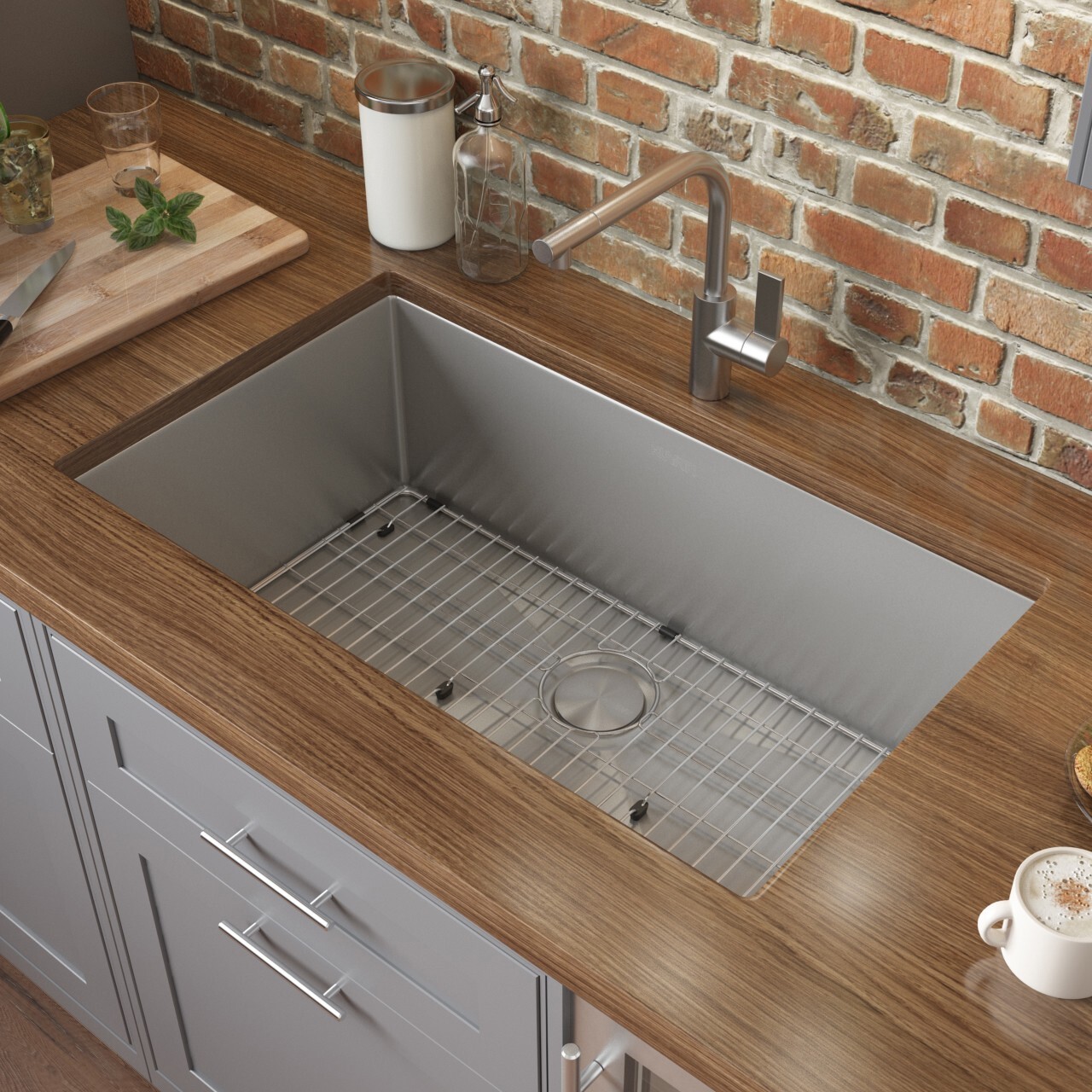 Ruvati 33″ Undermount 16 Gauge Large Kitchen Sink Single Bowl – RVH7433