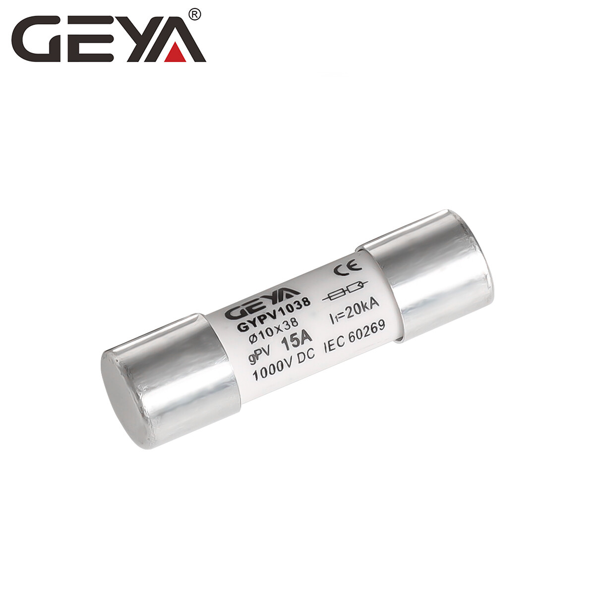 GEYA 10PCS 15/20/25/30Amp Solar PV Fuse DC1000V Protection 10*38mm 20kA
