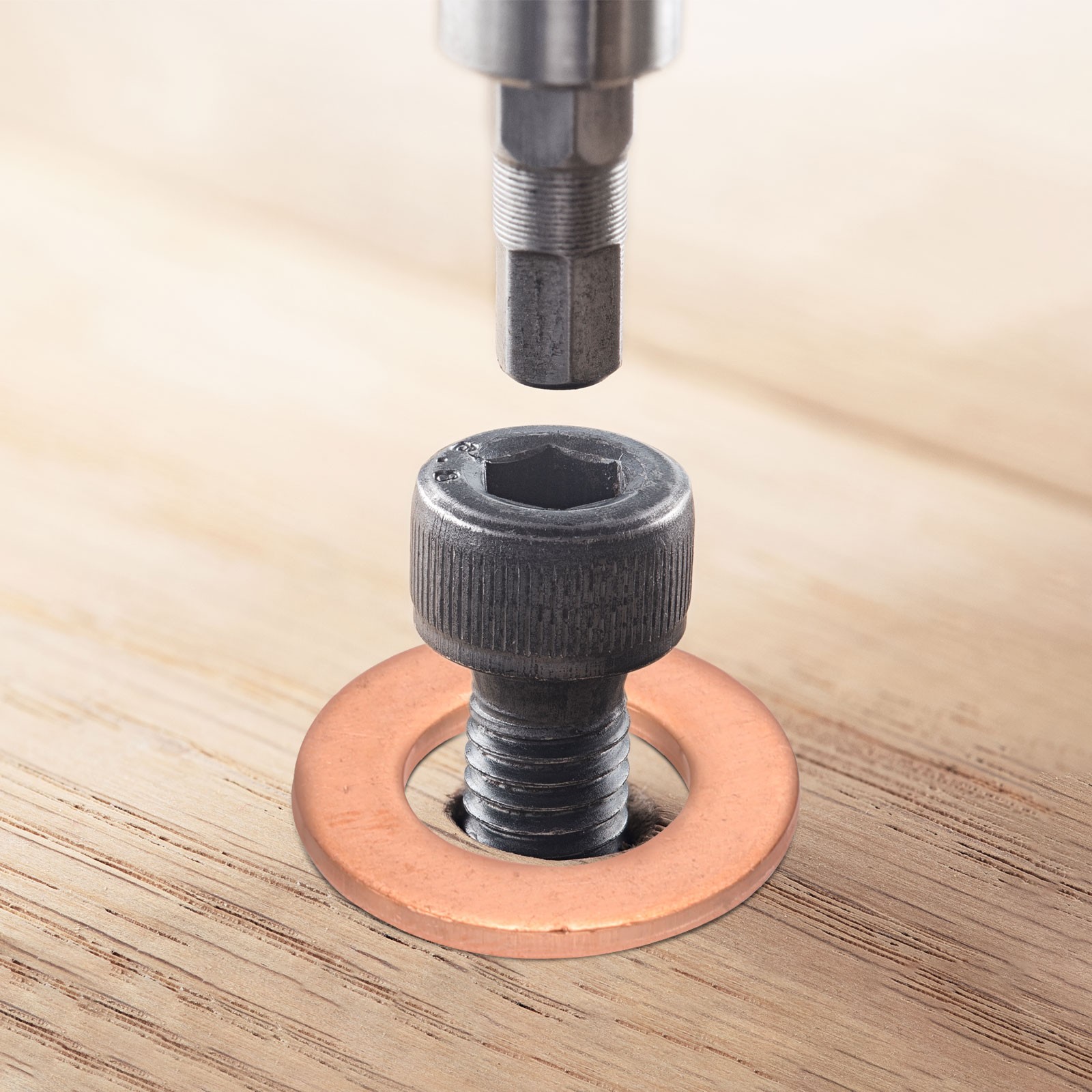 20 Pcs M8 Flat Copper Washers 8x18x2mm Copper Flat Sealing Ring Washers