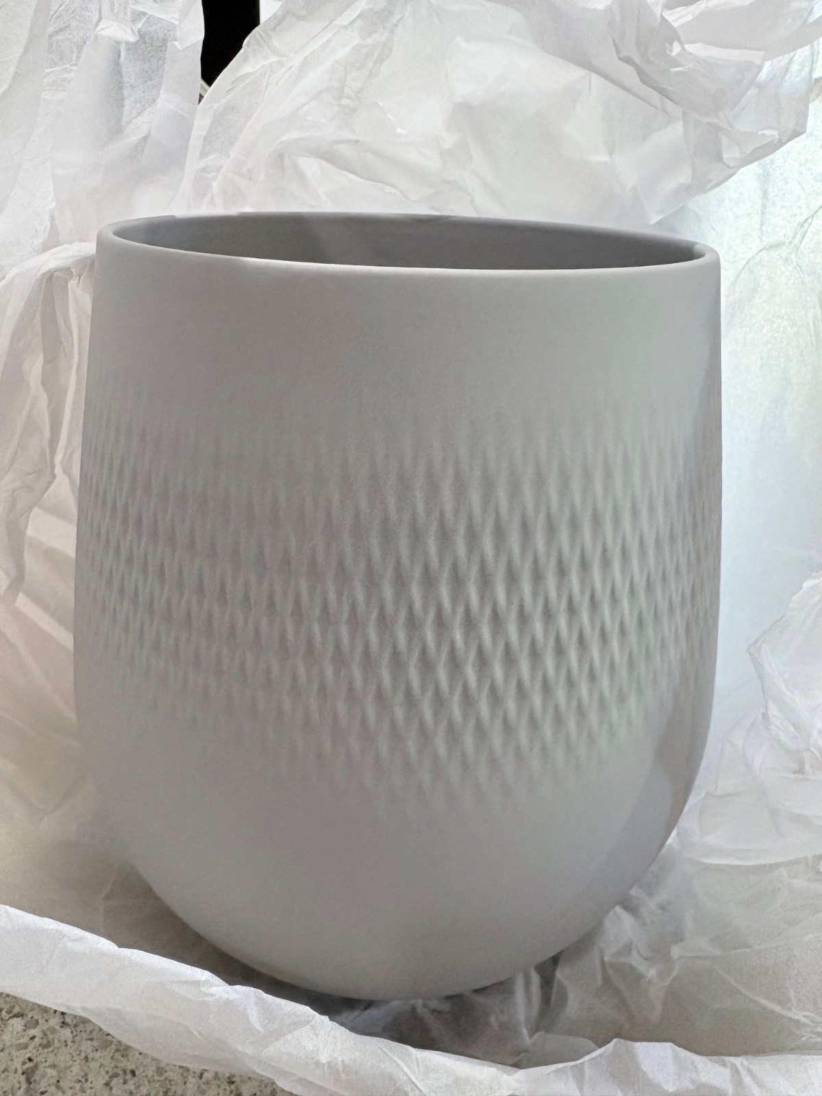 villeroy & boch manufacture collier taupe large carre vase