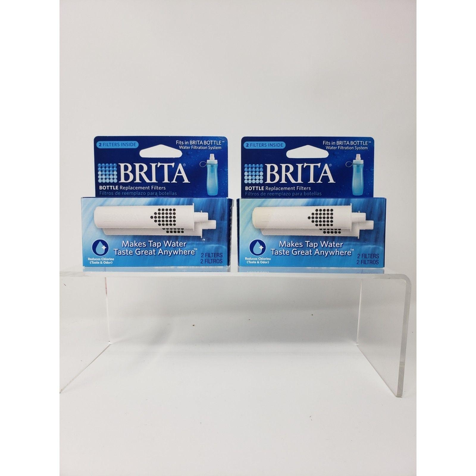 Brita Bottle Replacement Water Filters White Chlorine Taste Odor Lot Of 2