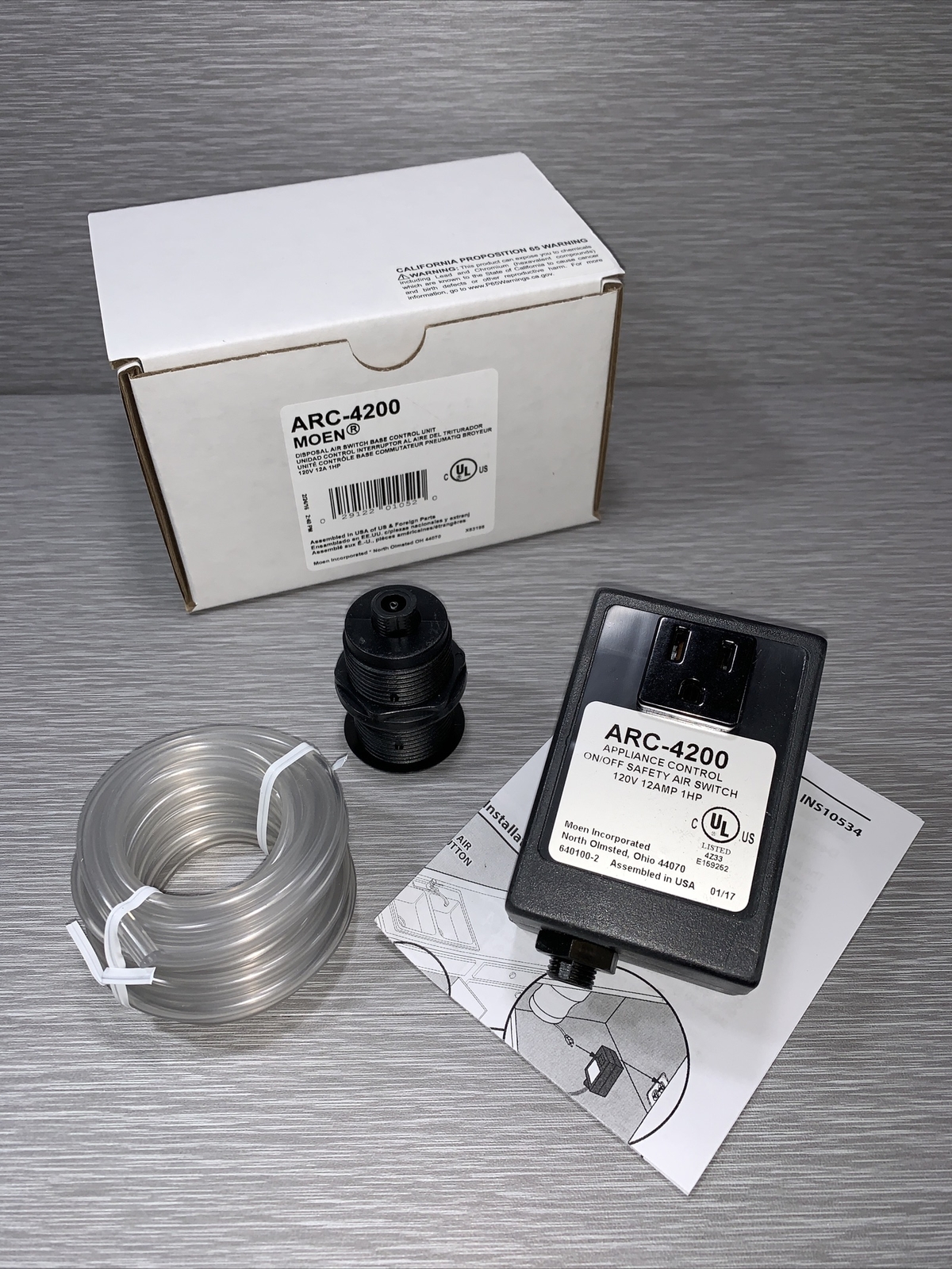 Moen ARC-4200 Garbage Disposal Air Switch Controller Base Single Outlet Only